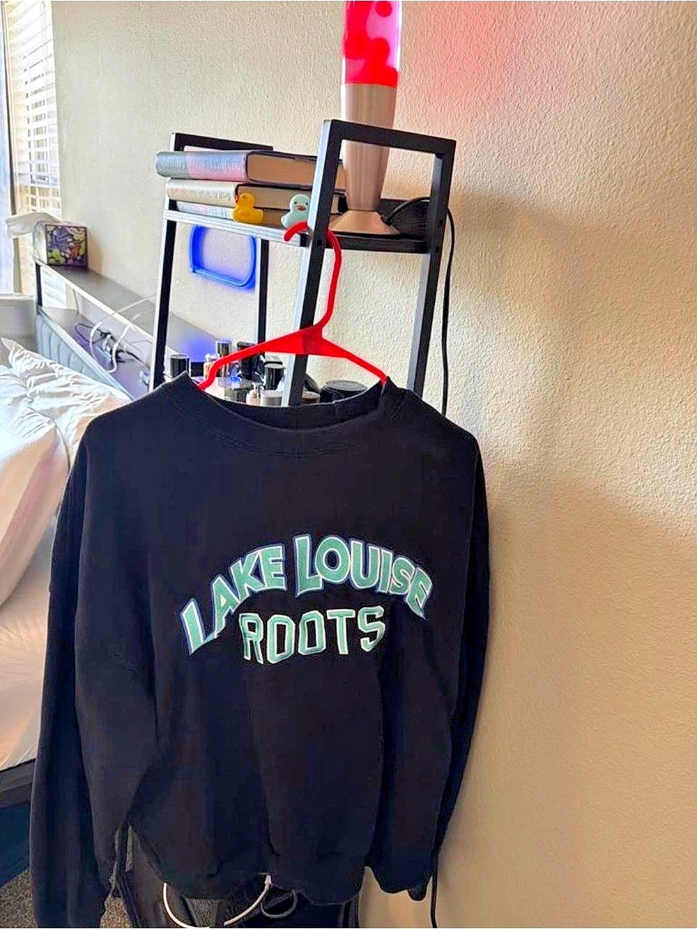 Roots Lake Louise Local Roots Crew Graphic Sweatshirt Black & Green